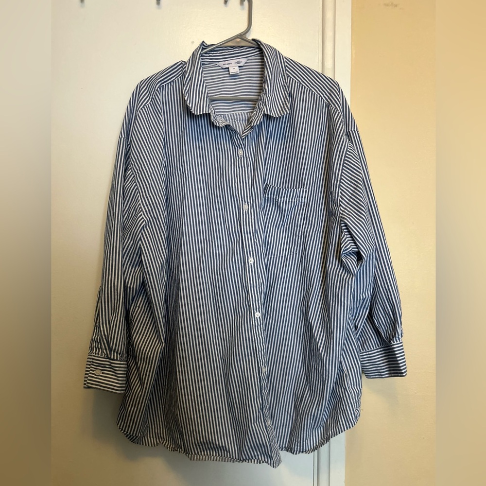 Old Navy Striped Boyfriend Button Down 3x